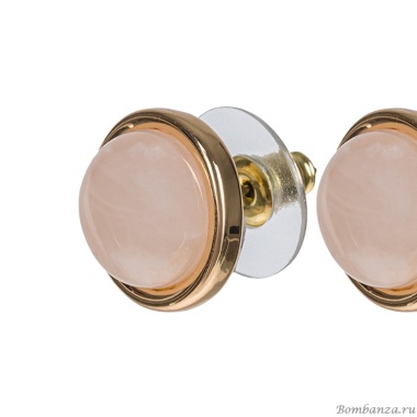 Пусеты Fiore Luna, ROSE QUARTZ